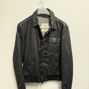 Bally Dark Leather Bomber Jacket